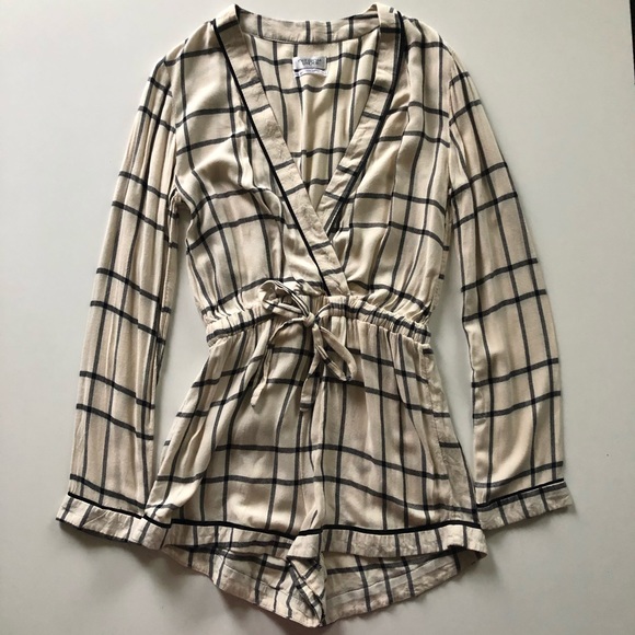 (UO) Out From Under Plaid Beachy Romper - Picture 2 of 7